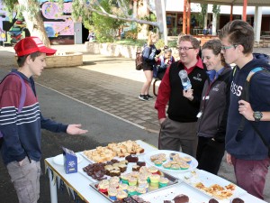 kayne, allens and jordan outside biggest morning tea