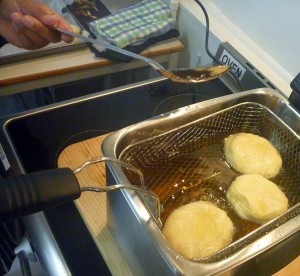 deep frying donuts