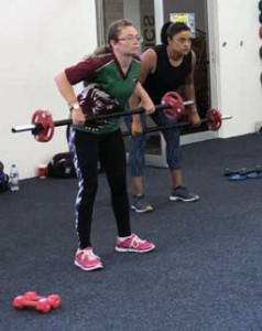 christina in a fitness class